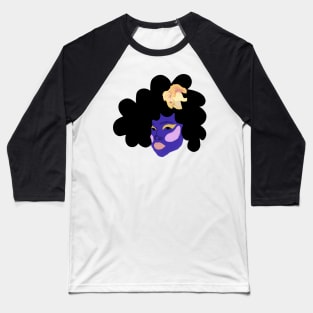 Afro Art Purple Baseball T-Shirt